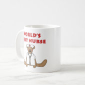 Mug Infirmière du monde d'ours la meilleure (Devant gauche)