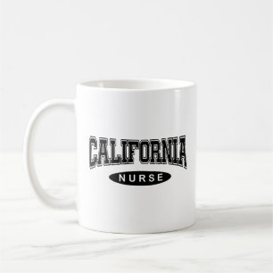 Mug infirmière en Californie - texte noir infirmières