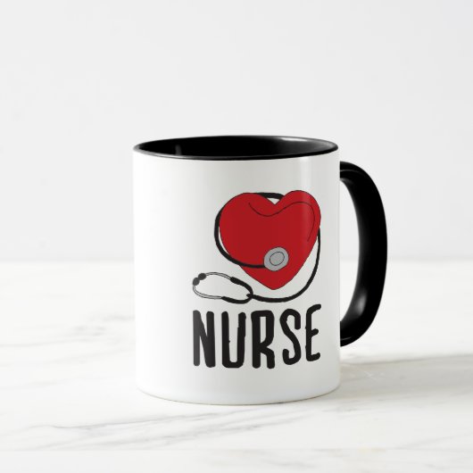 Mug Infirmière en conception Infirmière Amis Infirmièr (Devant droit)