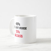 Mug Infirmière en onccologie Badass (Devant gauche)