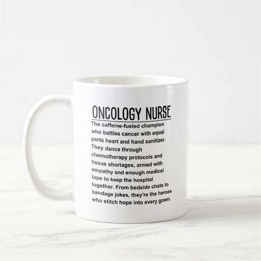 Mug Infirmière en oncologie (Gauche)