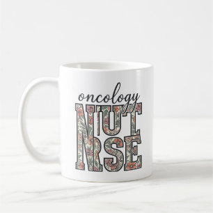 Mug Infirmière en oncologie Floral Vintage