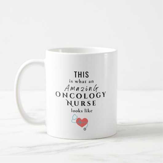 Mug Infirmière en oncologie incroyable Personnalisé (Gauche)