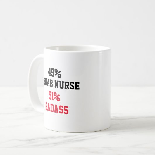 Mug Infirmière en réadaptation Badass (Devant gauche)