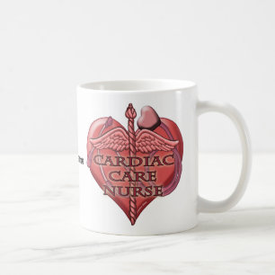 Mug Infirmière en soins cardiaques Caducée
