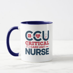 Mug Infirmière en soins intensifs CCU personnalisée