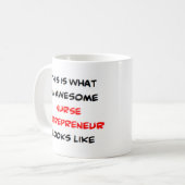 Mug infirmière entrepreneur, génial (Devant gauche)