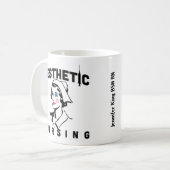 Mug infirmière esthétique personnalisée nom rn cadeau (Devant gauche)