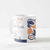 Mug Infirmière et floraison : Monogramme personnalisé (Devant gauche)