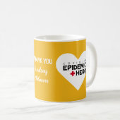 Mug infirmière et médecin Merci, notre héros de l'épid (Devant droit)
