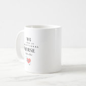 Mug Infirmière exceptionnelle Nom personnalisé Appréci (Devant gauche)