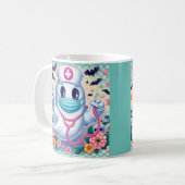 Mug Infirmière fantôme de dessin animé éffrayante : Ar (Devant gauche)