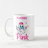 Mug Infirmière fantôme Halloween Infirmière Cancer du (Gauche)