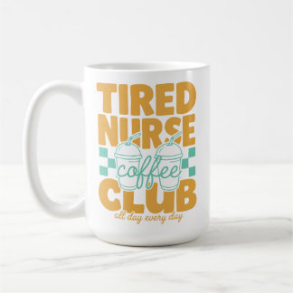 Mug Infirmière fatiguée drôle Club du café IA AS infir