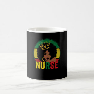 Mug Infirmière femme noire Afro Mélanine Vintage Histo