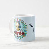 Mug Infirmière florale cool (Devant gauche)
