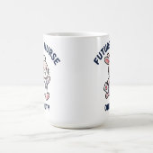 Mug Infirmière future en service graphique de lapin mi (Centre)