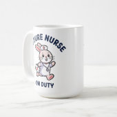 Mug Infirmière future en service graphique de lapin mi (Devant gauche)