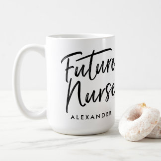 Mug Infirmière future manuscrite (Votre Nom)
