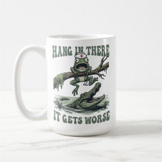 Mug Infirmière Grenouille Drôle Mème Tenir Le Coup RN