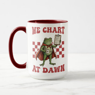 Mug Infirmière grenouille drôle Nous Chart à l'aube Hu