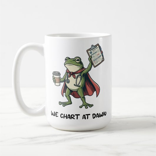 Mug Infirmière grenouille drôle Nous faisons les graph (Gauche)