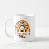 Mug Infirmière Halloween Citrouille Rainbow santé ment (Gauche)