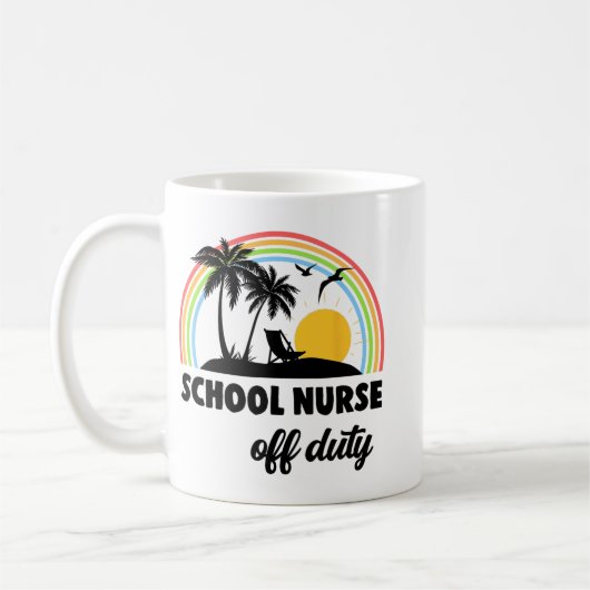 Mug Infirmière hors service Arc-en-ciel Fin de l'année (Gauche)