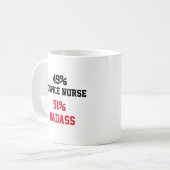 Mug Infirmière hospitalière Badass (Devant gauche)