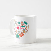 Mug Infirmière Infirmière Outil Coeur (Devant gauche)
