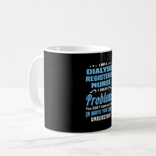 Mug Infirmière inscrite à la dialyse (Devant gauche)