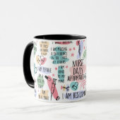 Mug Infirmière inspirante Affirmations quotidiennes (Devant gauche)