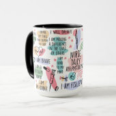 Mug Infirmière inspirante Affirmations quotidiennes (Devant gauche)