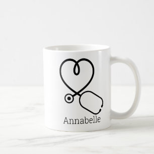 Mug Infirmière Médicale Assistant Amour Coeur Personna