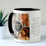 Mug Infirmière Médicale de la RN<br><div class="desc">Créez un cadeau de conservation pour une infirmière diplômée avec cette tasse à café photo Médicale infirmière autorisée RN Caduceus en téléchargeant 4 de vos diplômés photos préférées et en customisant leur nom et leur année. La conception comporte un faux symbole de parties scintillant en or dans le centre et...</div>