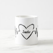 Mug Infirmière Médicale Docteur sur mesure Coeur-batte (Centre)