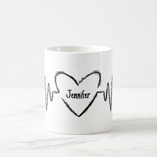 Mug Infirmière Médicale Docteur sur mesure Coeur-batte (Centre)