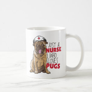 Mug Infirmière mignonne adore les cadeaux de Pug RN Ma