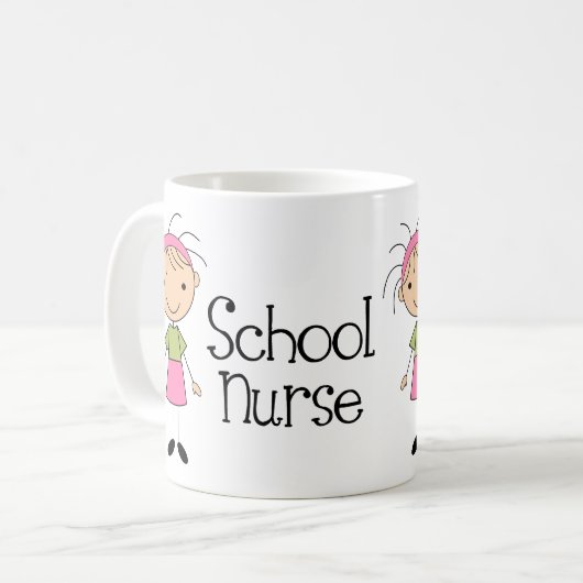 Mug Infirmière mignonne d'école (Devant gauche)