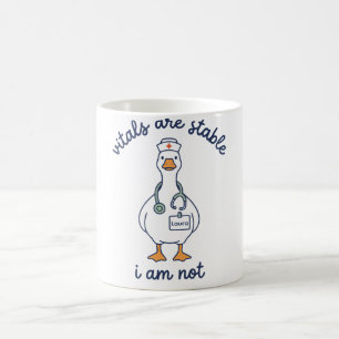 Mug Infirmière Oie Personnalisée Les Signes Vitaux Son