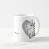 Mug Infirmière orthopédique du coeur gris (Devant droit)