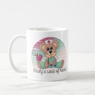Mug Infirmière Ours Mignonne Travail Moderne Du Coeur