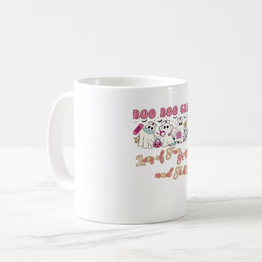 Mug Infirmière Paediactric Amusement Halloween Design  (Devant gauche)