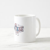Mug Infirmière patriote Gravure vintage Design vectori (Devant droit)