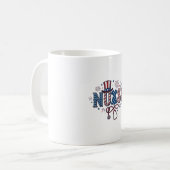 Mug Infirmière patriote Gravure vintage Design vectori (Devant gauche)