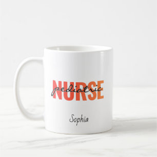 Mug Infirmière Pédiatrique Personnalisée Typographie G