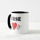 Mug Infirmière pendant la vie (Devant gauche)