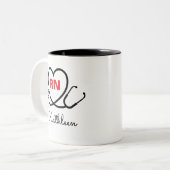 Mug infirmière personnalisé Cadeau monogrammé Infi (Devant gauche)