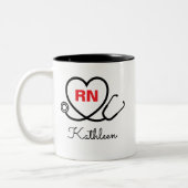 Mug infirmière personnalisé Cadeau monogrammé Infi (Gauche)