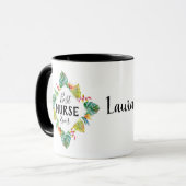 Mug Infirmière personnalisée avec nom (Devant gauche)